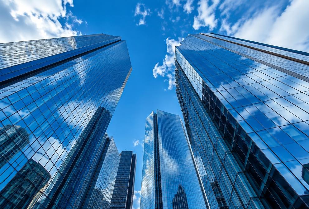 Glass corporate towers
