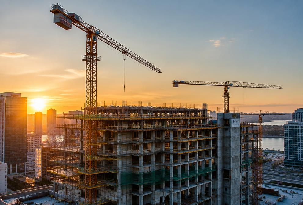 High-rise construction site